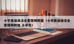 小学英语语法全套视频教程（小学英语语法全套视频教程 小学生）