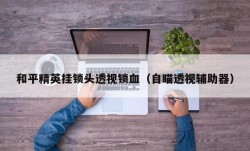 和平精英挂锁头透视锁血（自瞄透视辅助器）