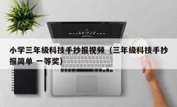 小学三年级科技手抄报视频（三年级科技手抄报简单 一等奖）