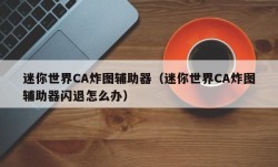 迷你世界CA炸图辅助器（迷你世界CA炸图辅助器闪退怎么办）