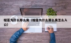 榴莲为什么那么臭（榴莲为什么那么臭怎么入口）