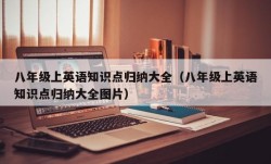 八年级上英语知识点归纳大全（八年级上英语知识点归纳大全图片）